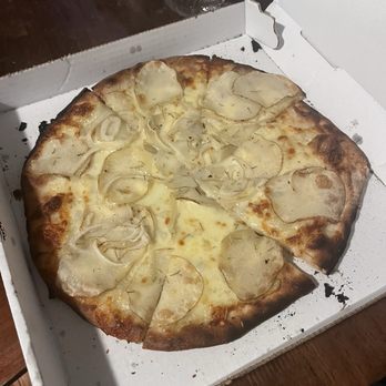 Sally's Apizza - Potato and Rosemary - Pizza Near Me - New Haven, Connecticut Sally's Apizza - Potato and Rosemary - Pizza Near Me - New Haven, Connecticut