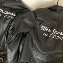 Custom embroidered moto jackets