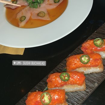 Umi - Spicy tuna crispy rice, jalapeño yellowtail - Sushi Bars Near Me - Atlanta, Georgia Umi - Spicy tuna crispy rice, jalapeño yellowtail - Sushi Bars Near Me - Atlanta, Georgia