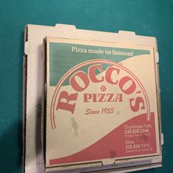 Rocco's Pizza - Rocco's large compared to normal large pizza