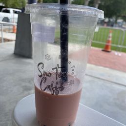 Strawberry Milk Tea with boba. Strawberry Milk Tea with boba.