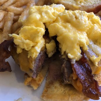 The Bistro - Burger with eggs atop - American Near Me - Brooksville, Florida The Bistro - Burger with eggs atop - American Near Me - Brooksville, Florida