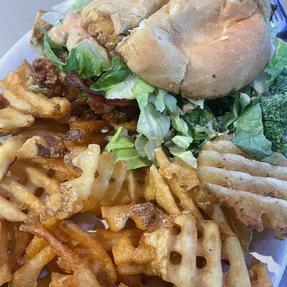 Pluckers Wing Bar - Pasadena - The fried chicken sandwich with waffle fries was fantastic - Chicken Wings Near Me - Pasadena, Texas Pluckers Wing Bar - Pasadena - The fried chicken sandwich with waffle fries was fantastic - Chicken Wings Near Me - Pasadena, Texas