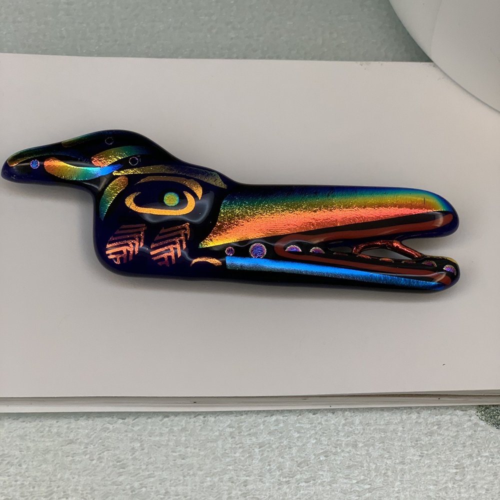 Goodwill - Essential Glassworks dichroic glass American Indian Raven brooch/pendent - Thrift Stores Near Me - Forestville, Maryland Goodwill - Essential Glassworks dichroic glass American Indian Raven brooch/pendent - Thrift Stores Near Me - Forestville, Maryland
