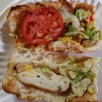 Potbelly - Here's my bigs grilled chicken & cheddar sandwich that I unwrapped after I got home. - Sandwiches Near Me - Gurnee, Illinois