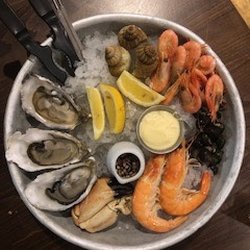 Webbe's Rock-a-nore - Shellfish Platter for one. Including, Maldon Oysters, Winkles, Whelks, Crab and Prawns
