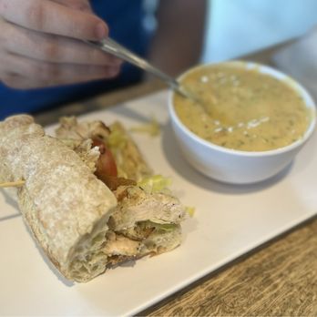 Sizzlin’ Greens - Pick two combo with broccoli cheddar soup and a chicken club - Salad Near Me - Winter Garden, Florida Sizzlin’ Greens - Pick two combo with broccoli cheddar soup and a chicken club - Salad Near Me - Winter Garden, Florida