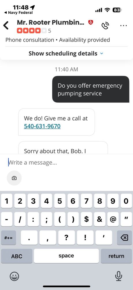 Slide of Mr. Rooter Plumbing of the Shenandoah Valley