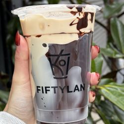 Dark lava milk tea