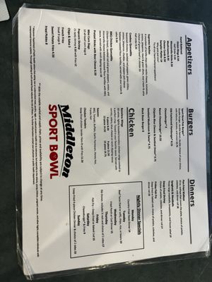 Menu photo 1 Middleton Sport Bowl Middleton, WI Menu photo 1 Middleton Sport Bowl Middleton, WI