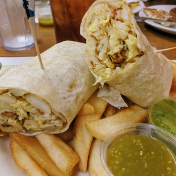 Colonial Kitchen - Breakfast burrito (bacon) with a side of fries. - Breakfast & Brunch Near Me - San Marino, California Colonial Kitchen - Breakfast burrito (bacon) with a side of fries. - Breakfast & Brunch Near Me - San Marino, California