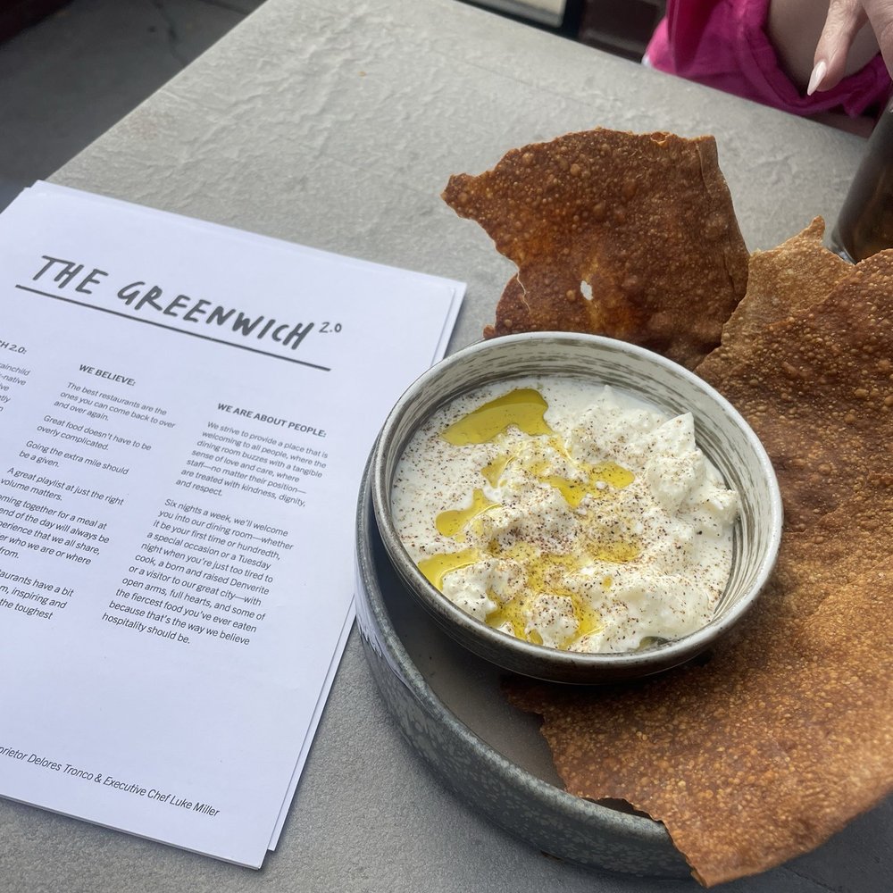 The Greenwich - Stracciatella dip - Cocktail Bars Near Me - Denver, Colorado The Greenwich - Stracciatella dip - Cocktail Bars Near Me - Denver, Colorado