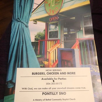 Pontilly Sno - Menu - Shaved Ice Near Me - New Orleans, Louisiana Pontilly Sno - Menu - Shaved Ice Near Me - New Orleans, Louisiana