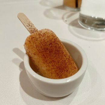 Mooncusser - Pre-dessert popsicle with ancho chili sugar - Seafood Near Me - Boston, Massachusetts