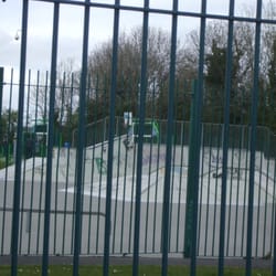Millennium Park Blanchardstown - Picture of the skate park through the fence (taken from the playround).