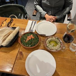 Garage Beirut - Baba and tabouli and pita bread