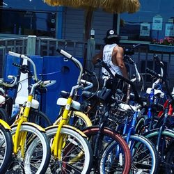 Island Cycles & Beach Gear Rentals - Noah getting bikes ready for rent!