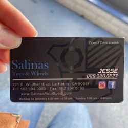 Salinas Tires & Wheels - Contact information--Jesse