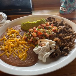 Dinner plate with asada, no rice (I do t like it) or lettuce (I'm allergic) $10 Dinner plate with asada, no rice (I do t like it) or lettuce (I'm allergic) $10