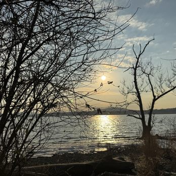 Long Dock Park - View of Sun setting on the west side of Hudson River, from park. - Parks Near Me - Beacon, New York