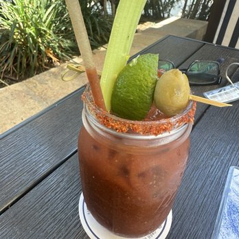 The Dock at Crayton Cove - Bloody Mary (lots of seasonings) not the best - Seafood Near Me - Naples, Florida