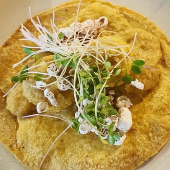 Owamni - Corn taco; pretty good, kinda dry, tasted like creamed corn on the inside, yum - New American Near Me - Minneapolis, Minnesota Owamni - Corn taco; pretty good, kinda dry, tasted like creamed corn on the inside, yum - New American Near Me - Minneapolis, Minnesota