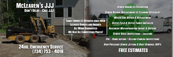 JJJ Sewer And Drain Plumbing Logo