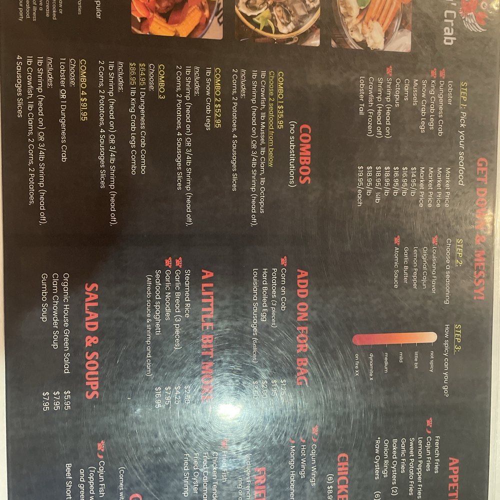 Bag O Crab - Front of the menu - Cajun/Creole Near Me - Vallejo, California Bag O Crab - Front of the menu - Cajun/Creole Near Me - Vallejo, California