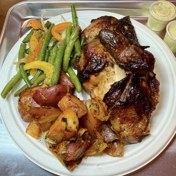 Peruvian Charcoal Chicken & Grill - Half Chicken Combo - Halal Near Me - Lanham, Maryland Peruvian Charcoal Chicken & Grill - Half Chicken Combo - Halal Near Me - Lanham, Maryland