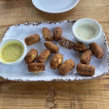 Beavers Pub - Pretzels bites with a cheese sauce and mustard sauce ! Yum . - Pubs Near Me - Bay City, Michigan Beavers Pub - Pretzels bites with a cheese sauce and mustard sauce ! Yum . - Pubs Near Me - Bay City, Michigan