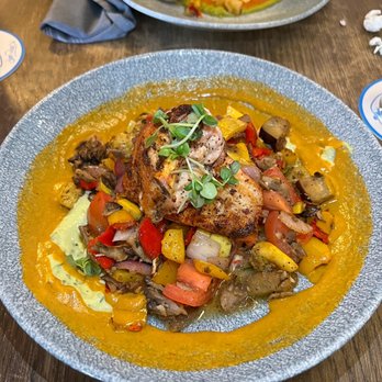Lamplight Lounge - Chicken Ratatouille - New American Near Me - Anaheim, California Lamplight Lounge - Chicken Ratatouille - New American Near Me - Anaheim, California