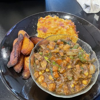 Sylvain's Caribbean Restaurant - Veggie curry, sweet Plantains Mac And Cheese - Caribbean Near Me - Palm Coast, Florida Sylvain's Caribbean Restaurant - Veggie curry, sweet Plantains Mac And Cheese - Caribbean Near Me - Palm Coast, Florida
