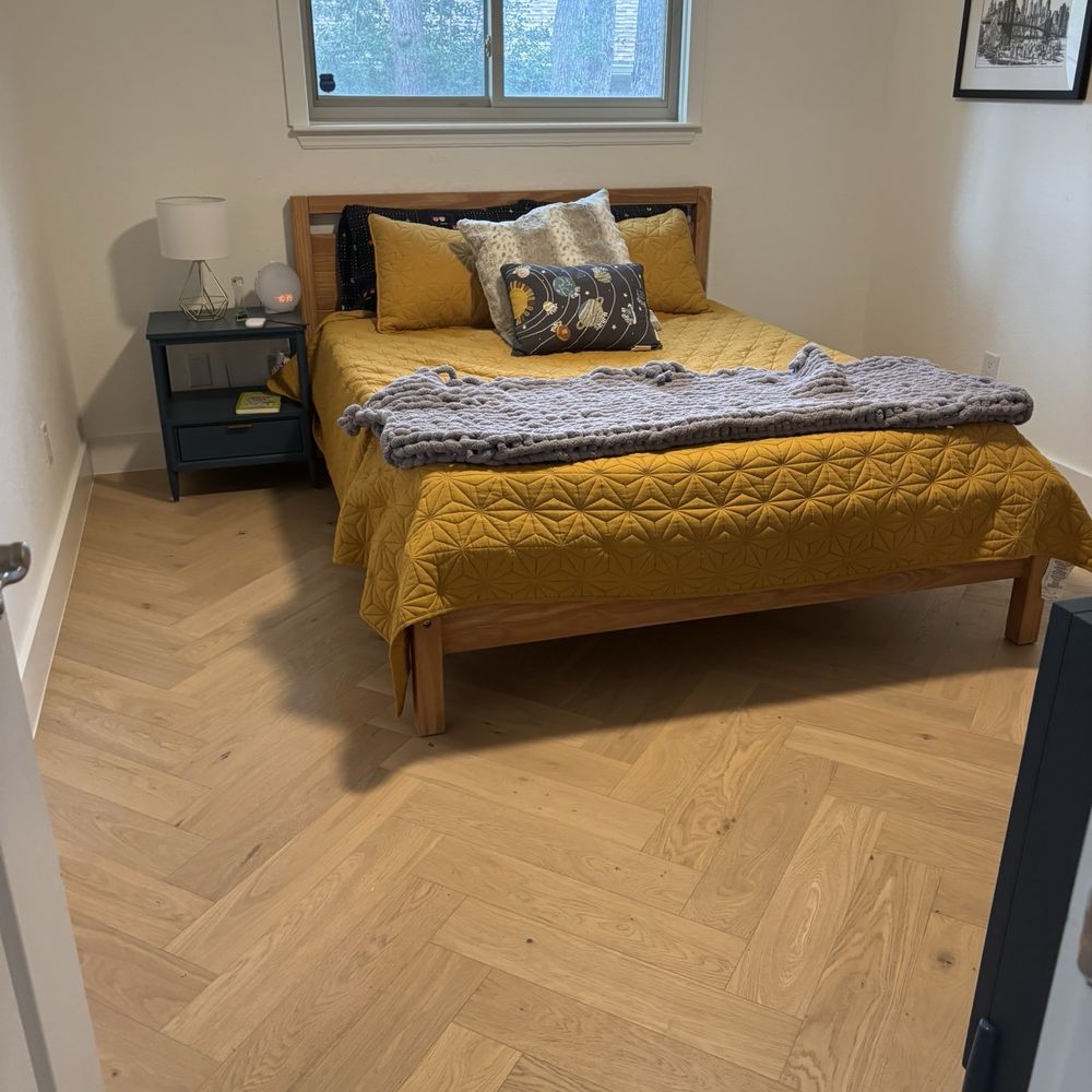General Wood Flooring - Kid bedroom floor with herringbone wood floor - Flooring Near Me