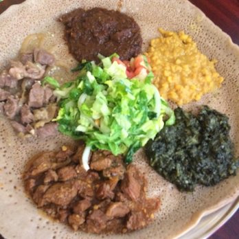 Kibrom's Restaurant - 5 choice meat and veggie platter 14$, with a 5$ split fee if sharing (19$ total) - Ethiopian Near Me - Boise, Idaho Kibrom's Restaurant - 5 choice meat and veggie platter 14$, with a 5$ split fee if sharing (19$ total) - Ethiopian Near Me - Boise, Idaho