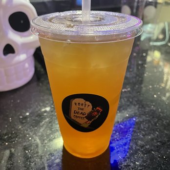 Roast The Dead Coffee - Peach Green Tea - Coffee & Tea Near Me - Yucaipa, California Roast The Dead Coffee - Peach Green Tea - Coffee & Tea Near Me - Yucaipa, California