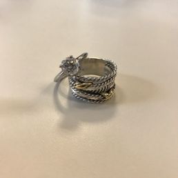 Wedding ring and David Yurman ring Wedding ring and David Yurman ring