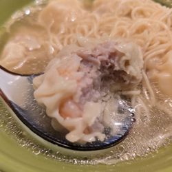 Jason BBQ - Wonton Noodle Soup ($8.00) to go.  One big fresh shrimp and ground pork per wonton (6 wontons per order with noodles).  Delicious!
