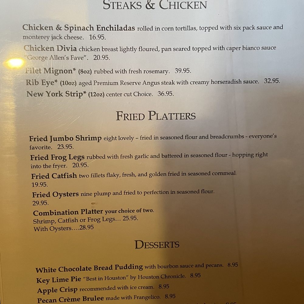 Joyce's Seafood & Steaks - Menu - Seafood Near Me - Houston, Texas Joyce's Seafood & Steaks - Menu - Seafood Near Me - Houston, Texas