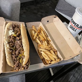 PepperJax Grill - Philly cheesesteak with everything and fries. - American Near Me - Bellevue, Nebraska PepperJax Grill - Philly cheesesteak with everything and fries. - American Near Me - Bellevue, Nebraska