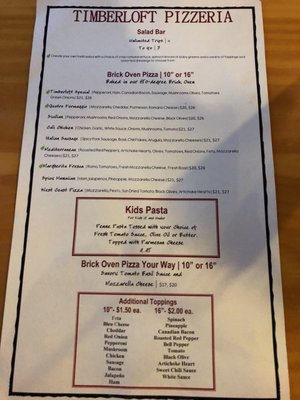 Menu photo 3 Timberloft Pizzeria Fish Camp, CA Menu photo 3 Timberloft Pizzeria Fish Camp, CA