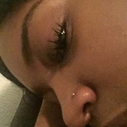 I have a scar in my that I like to show as a "beauty mark." Taniya always threads just the right amount to "highlight" it