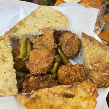 Bravas Bar de Tapas - Juicy fried chicken yumminess within garlic bread - Spanish Near Me - Healdsburg, California