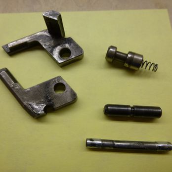 D Street Gunsmithing - The locking block and trigger pin were both broken in the Glock 22. This is caused by not changing out the recoil spring every 2000 rounds. - Gunsmith Near Me D Street Gunsmithing - The locking block and trigger pin were both broken in the Glock 22. This is caused by not changing out the recoil spring every 2000 rounds. - Gunsmith Near Me