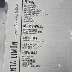 Menta Limon - Menu Drinks