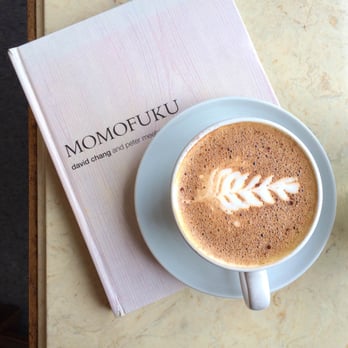 Lab - A cup of mocha with one of their coffee table books - Coffee & Tea Near Me - Ann Arbor, Michigan