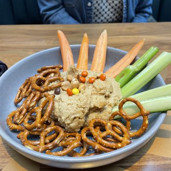 The Chocolatier - Peanut butter hummus - New American Near Me - Hershey, Pennsylvania The Chocolatier - Peanut butter hummus - New American Near Me - Hershey, Pennsylvania