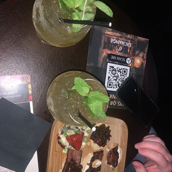 The Exchange - Bacon appetizer and two tequila based drinks - Cocktail Bars Near Me - Indianapolis, Indiana The Exchange - Bacon appetizer and two tequila based drinks - Cocktail Bars Near Me - Indianapolis, Indiana