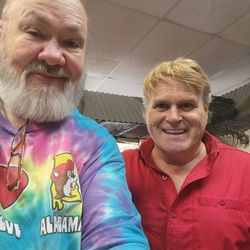 The Beach Barber - Had to get a shot with Dwayne