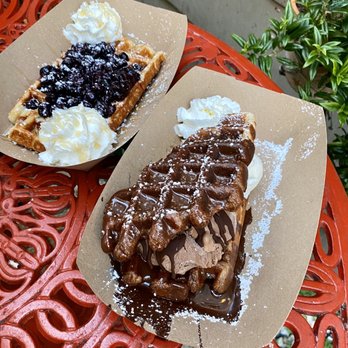 Cousteau's Waffle & Milkshake Bar - Plimpton, and Matching Pajamas (with chocolate and vanilla ice cream) - Waffles Near Me - St Augustine, Florida Cousteau's Waffle & Milkshake Bar - Plimpton, and Matching Pajamas (with chocolate and vanilla ice cream) - Waffles Near Me - St Augustine, Florida