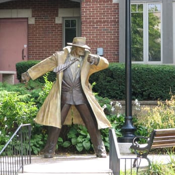 Naperville Riverwalk - Dick Tracy statue - Parks Near Me - Naperville, Illinois